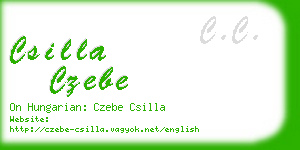 csilla czebe business card